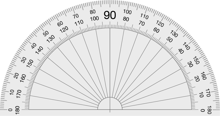 transportador ángulos