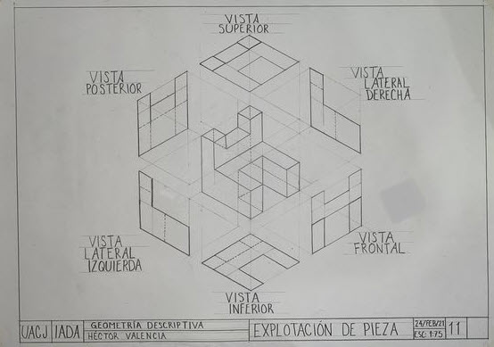 6 vistas de una pieza