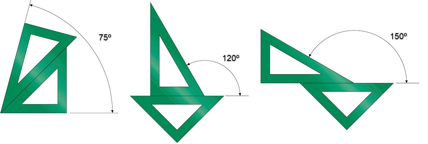 ángulos con escuadra y cartabón