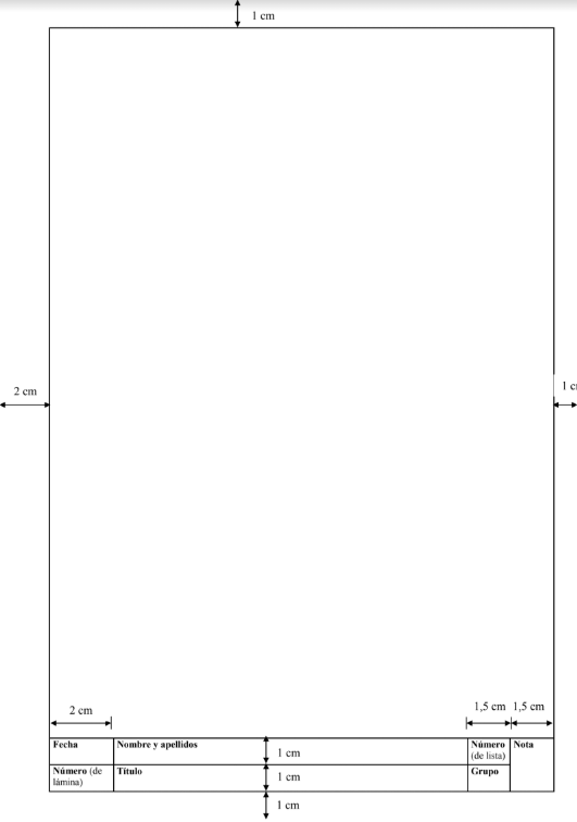 lámina dimensiones cajetín